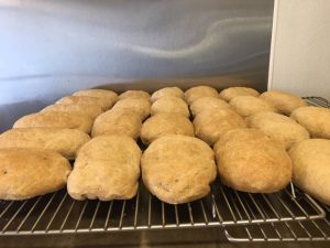 fresh baked wheat rolls